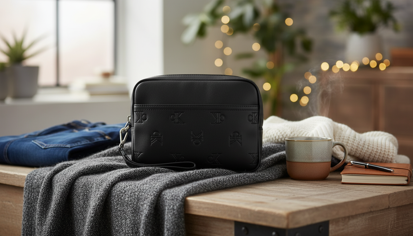 CK Jeans PU Bag for Men: Clean, Easy Winter Carry