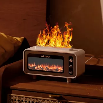 Flame Effect Ultrasonic Diffuser: Cozy LED Mist Guide